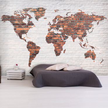 тапет - Карта на света: Тухлена стена