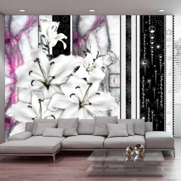 гоблен - Плачещи лилии върху лилав мрамор
