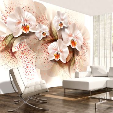 тапет - бледожълти орхидеи