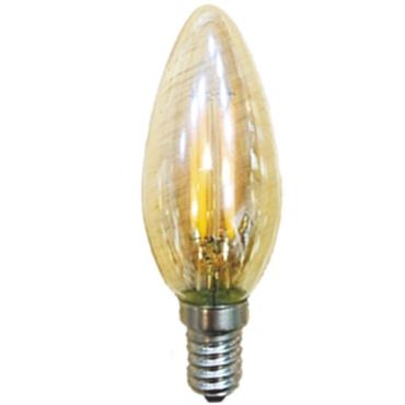 Лампа LED Filament E14 Candle 6W 2700K Dimmable Amber