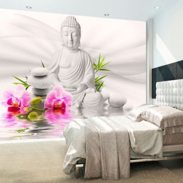 Самозалепващи се фототапети - Буда и орхидеи