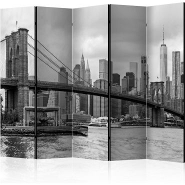 Преграда с 5 секции - Път към Манхатън (Черно и бяло) II [Разделители на стаи]