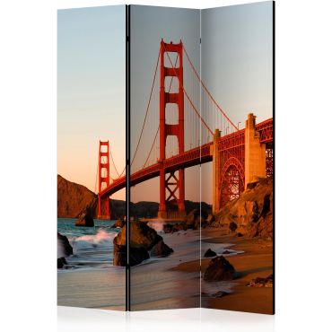Преграда с 3 секции - мост Golden Gate - залез, Сан Франциско [Разделители на стаи]