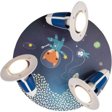 Стенен таван-лампа Elobra Little Astronauts Space Mission Three-light