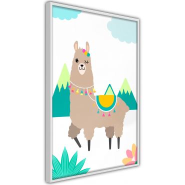 Плакат - игрива лама