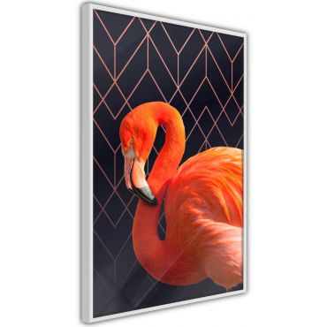Плакат - Orange Flamingo