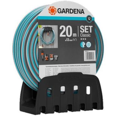 Mаркуч Gardena Classic 20m 13mm комплект с конектори OGS и закачалка