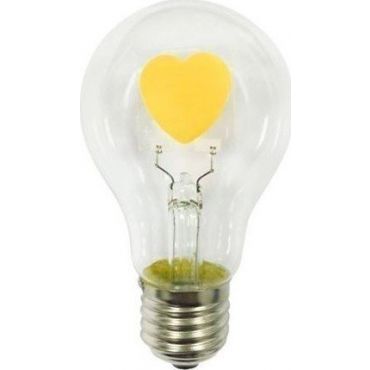 LED лампа винтидж Α60 Ε27 2W Heart