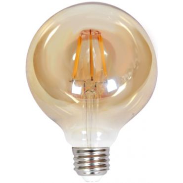 Лампа LED Filament InLight E27 G95 8W 2700K Dimmable Amber
