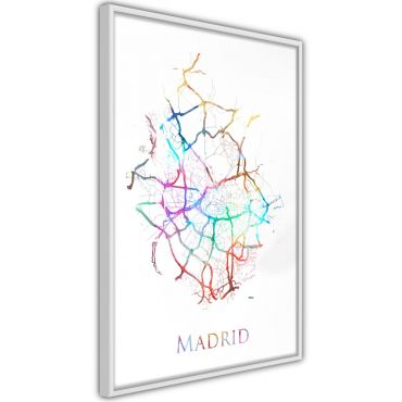 Плакат - Карта на града: Мадрид (цветен)