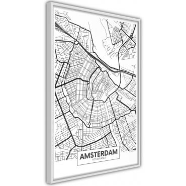 Плакат - Карта на града: Амстердам