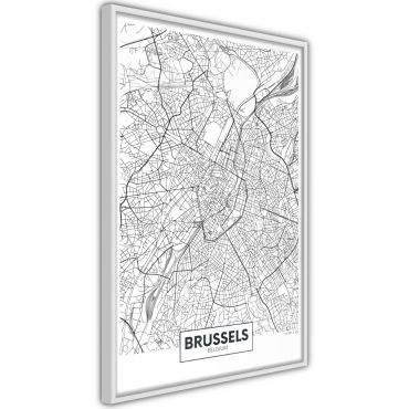 Плакат - Карта на града: Брюксел