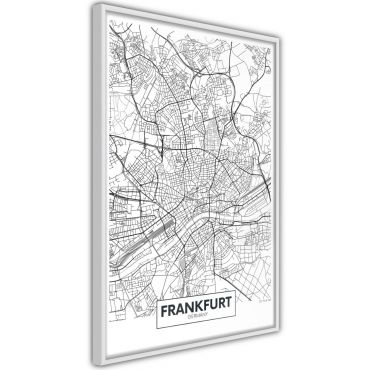Плакат - Карта на града: Франкфурт
