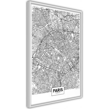Плакат - Карта на града: Париж