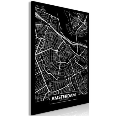 Таблица - тъмна карта на Амстердам (1 част) вертикална