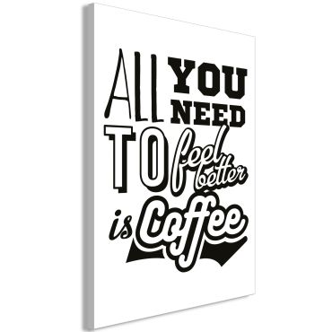 Маса - всичко, от което се нуждаете, за да се чувствате по-добре, е кафе (1 част) вертикално