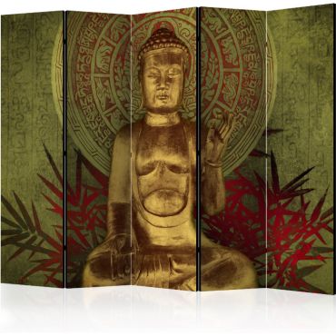 Разделител с 5 секции - Златен Буда II [Разделители за стаи]