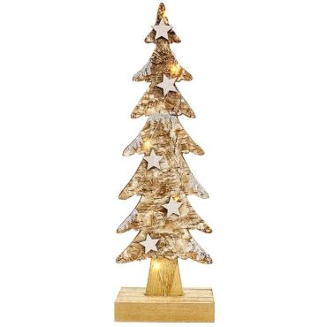 Декоративни LED Wooden big brown Xmas tree
