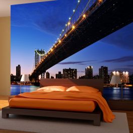 гоблен - мостът Манхатън, осветен през нощта