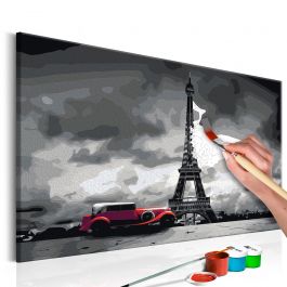 Направете своя собствена картина върху платно - Париж (Червена лимузина) 60x40