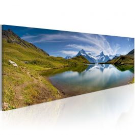 Платнен печат - планинско езеро 120x40