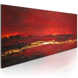 Ръчно изработена стенопис - Червенината на океана 100х40
