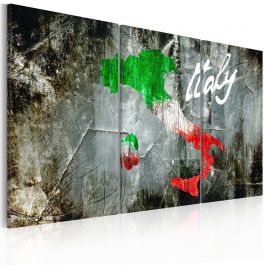 Платнен печат - Художествена карта на Италия - триптих