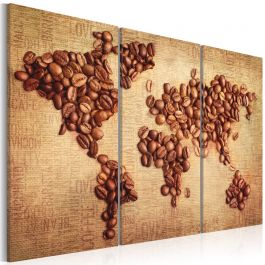 Печат върху платно - Кафе от цял ​​свят - триптих
