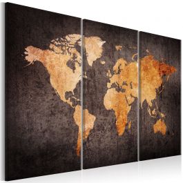 Платнен печат - Карта на света на кестените