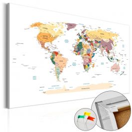 Декоративен подарък - Карта на света [Карта на корк]