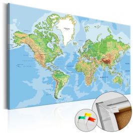 Декоративен подарък - Световна география [Карта на корк]