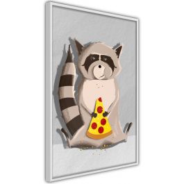 Плакат - Миеща мечка с пица