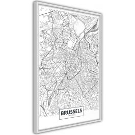 Плакат - Карта на града: Брюксел