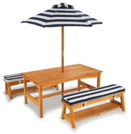 Комплект градина kidkraft table, bench and umbrella 